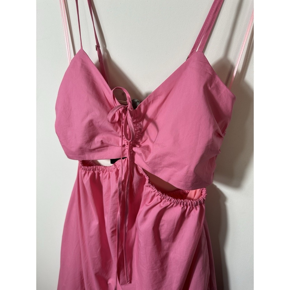 NWT MSRP $395 NICHOLAS Baylee Maxi Dress SZ 0 XS PINK RESORT 100% Cotton Summer - Picture 8 of 14